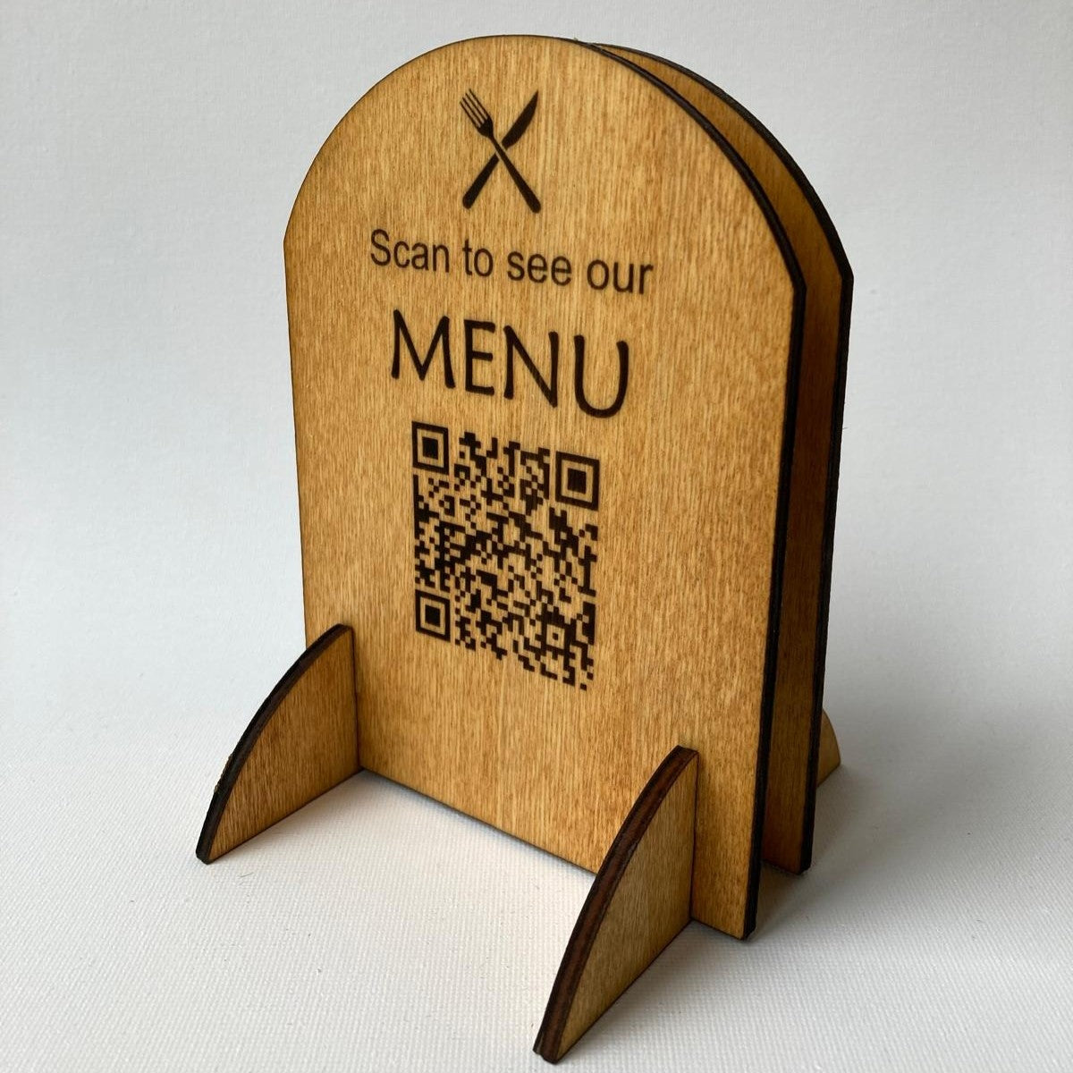 Custom Menu/Poster Holder with QR-Code for Digital Menu