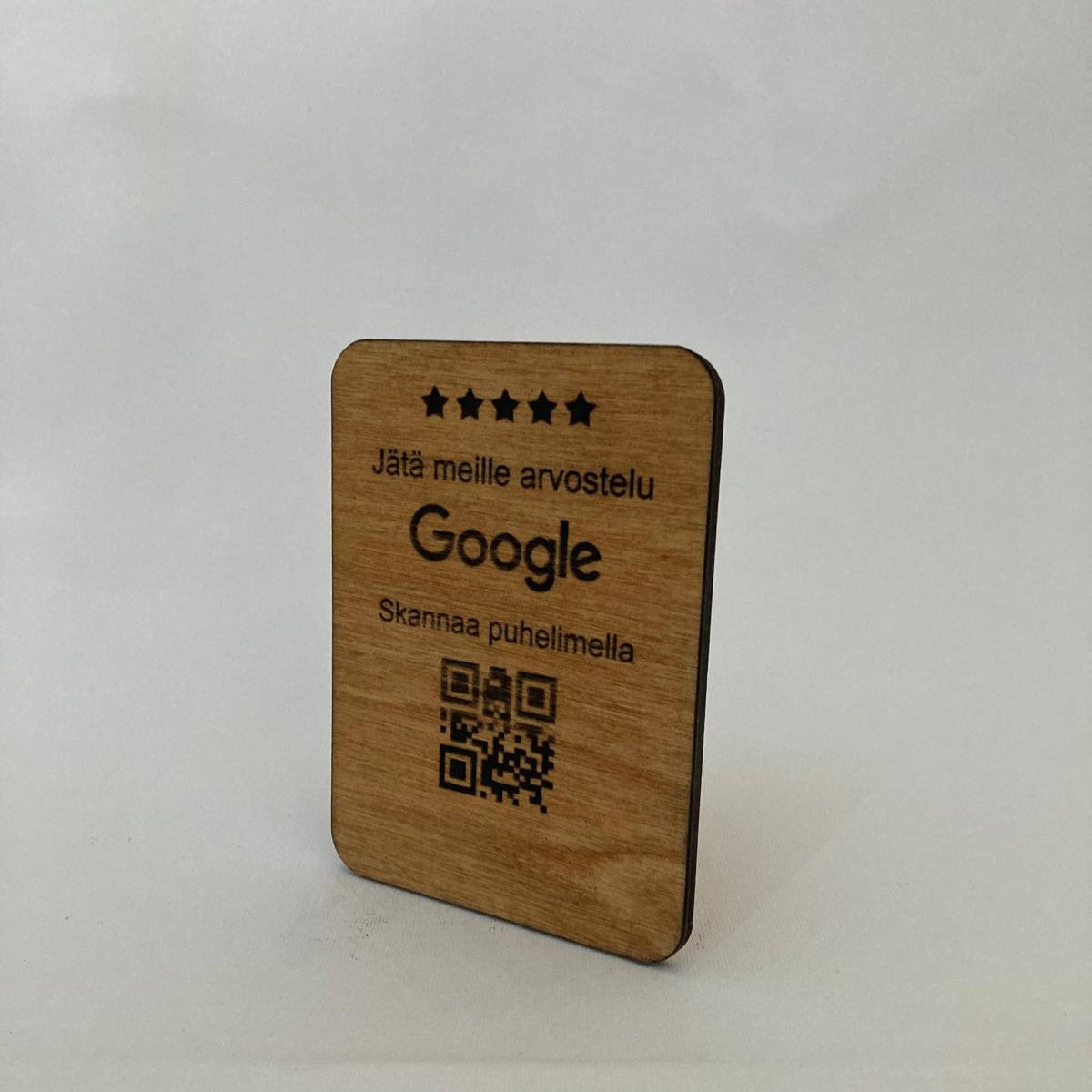 Google-arvostelu QR-koodikyltti
