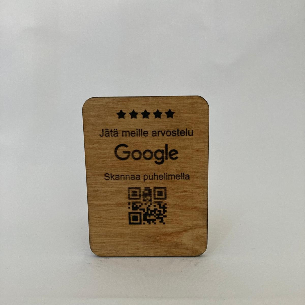 Google-arvostelu QR-koodikyltti