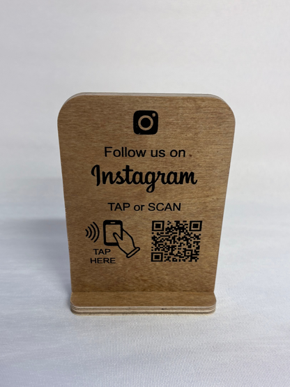 Instagram QR-koodikyltti NFC tagilla