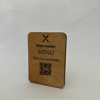 Menu QR-Koodikyltti
