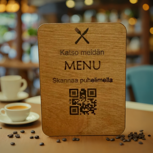 Menu QR-Koodikyltti